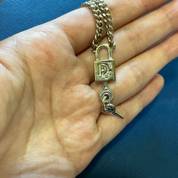 Authentic vintage Dior logo lock necklace - Picture 6 of 8